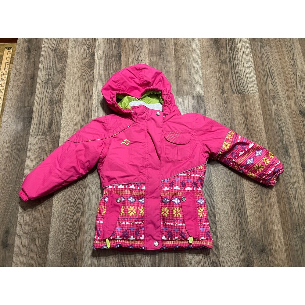 Jupa Jacket, Girl's Size 3, Pink, Winter Puffer Jacket with Hoodie and Pockets